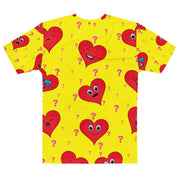 Heart With Yellow Background Men's T-shirt