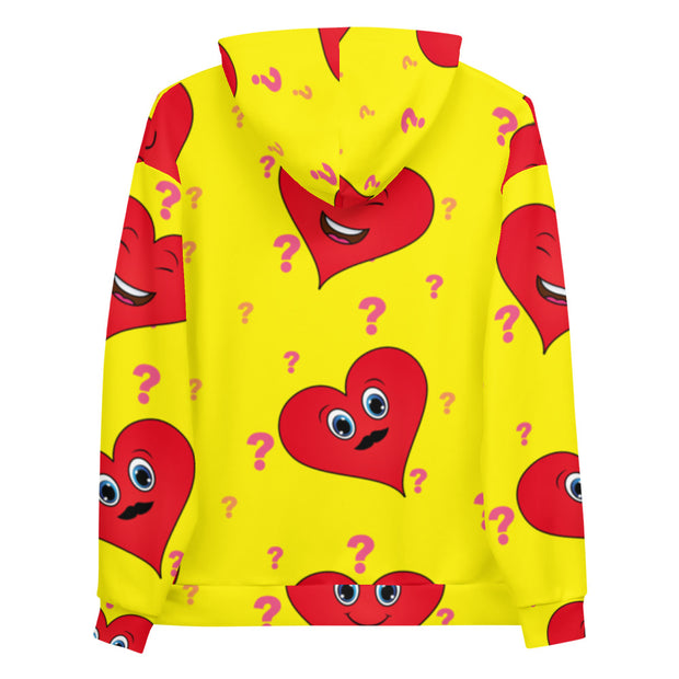 Heart With Yellow Background Men's Hoodie