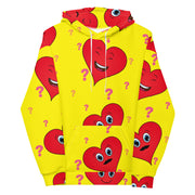 Heart With Yellow Background Men's Hoodie