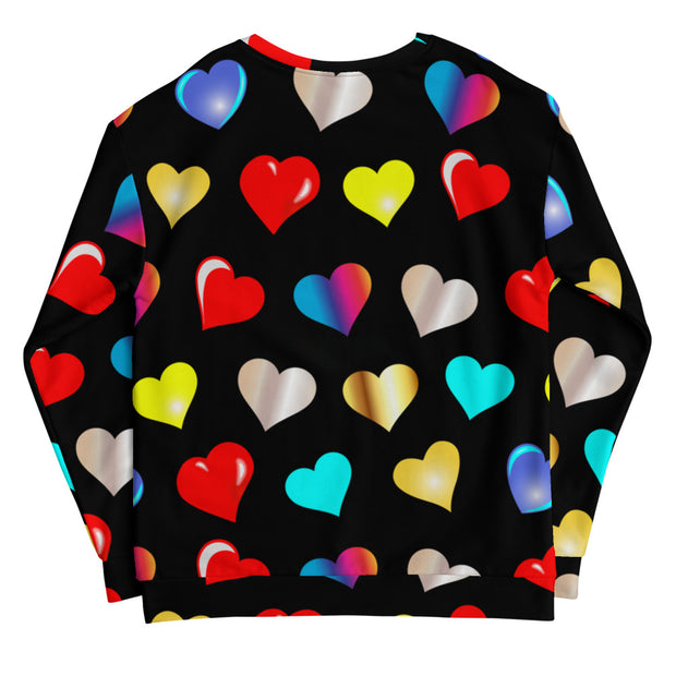 Love Heart Black Men's Sweatshirt