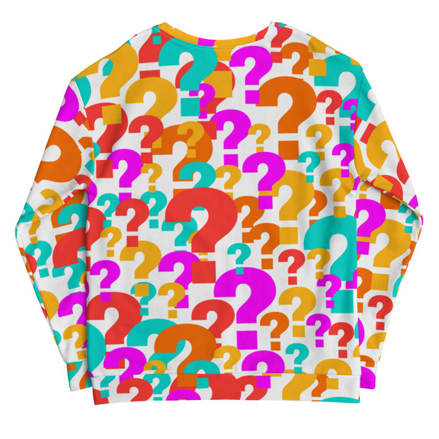 Question Mark White Women's Sweatshirt