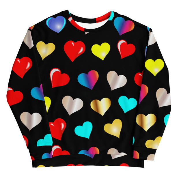 Love Heart Black Men's Sweatshirt