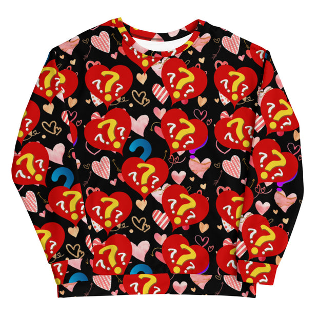 Love Question Black Men's Sweatshirt