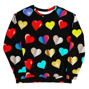 Love Heart Black Women's Sweatshirt