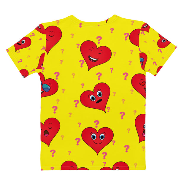 Heart With Yellow Background Women's T-shirt